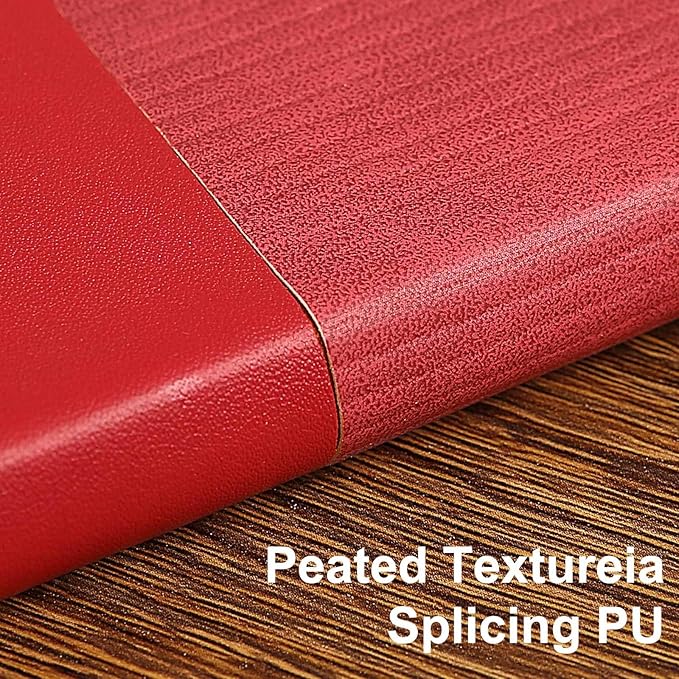 TSFPapier Lined Journal Notebook for Work College Ruled Note Book 7.2"x9.6" B5 PU Leather Daily Journaling 160 Pages for Women Men Writing Home School Supplies Business (Red)