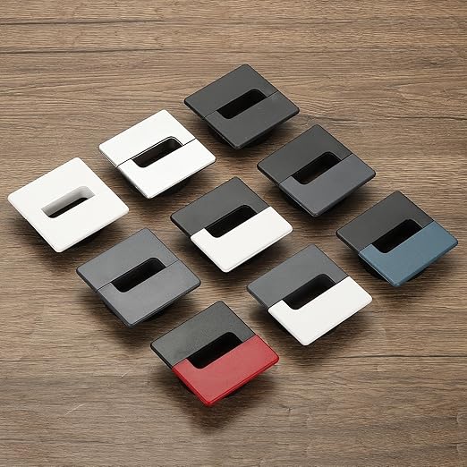 PATIKIL 2.8inch Desk Grommet, 6Pcs Cable Grommet Wire Management Cable Hole Cover Cord Organizer for Office Home Table Countertop, Black Blue