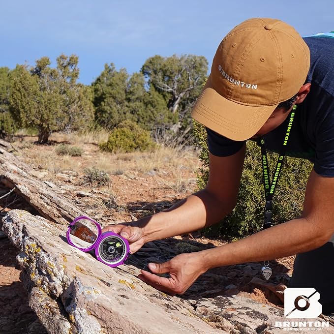 Brunton Standard Transit Azimuth Purple + Map Multi-Tool Card, Professional Geology & Field Mapping Bundle