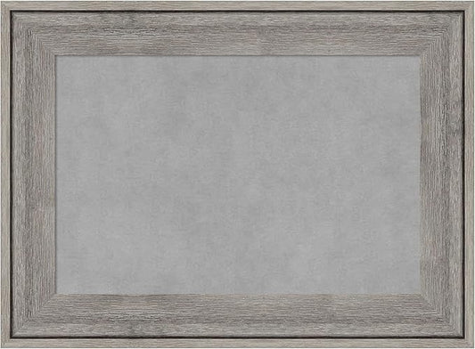 Amanti Art Grey Framed Magnetic Board 17x23 Small Vision Board for use with Magnets, 100% Metal Sheet to Display Items as Office Decor or for Home Organization in mudroom, Kitchen or Kids Room