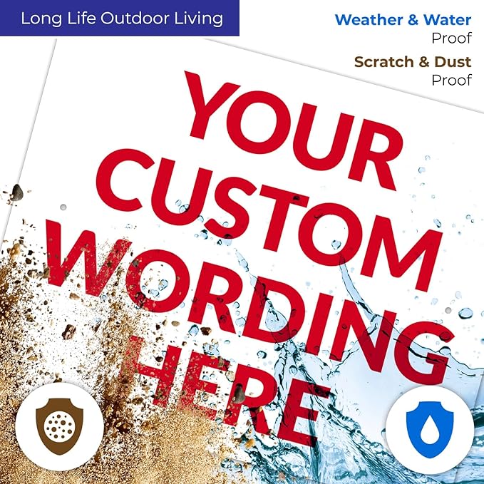 Custom Sign, Personalized Metal Signs, Customize for Office, Business, Workplace, Office, Home, Delivery Signs 24x30 Inches, Rust Free .063 Aluminum, Fade Resistant, Made in USA by Sigo Signs
