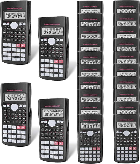 Mr. Pen- Scientific Calculators Bulk, 24 Pack, 2 Line, 240 Functions, 12 Digit Math Calculator Scientific with Protective Hardcover