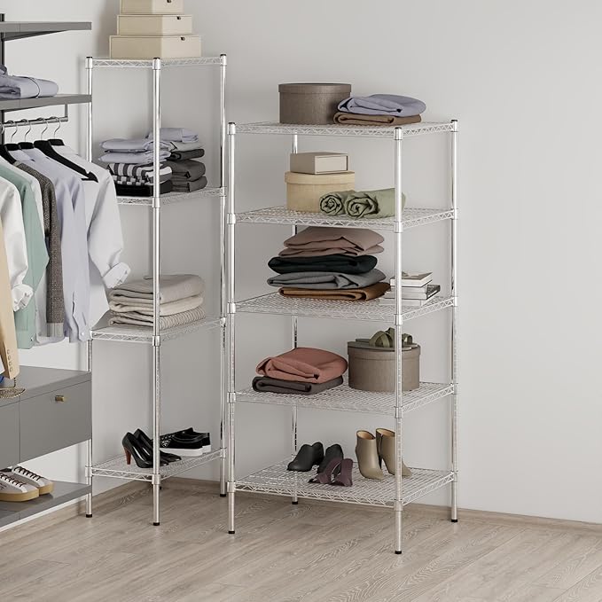 Regal Altair 24" Deep x 30" Wide x 64" Height Wire Shelving Kit | 5-Tier | NSF Commercial Storage Rack Unit