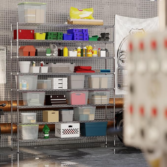 Regal Altair 14" Deep x 72" Wide x 86" Height Wire Shelving Kit | 8-Tier | NSF Commercial Storage Rack Unit