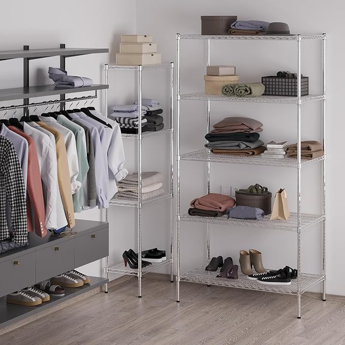 Regal Altair 24" Deep x 42" Wide x 86" Height Wire Shelving Kit | 5-Tier | NSF Commercial Storage Rack Unit