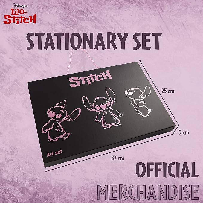 Disney Stitch Stationery Supplies Set Notebook Pencil Case & Ballpoint Pens or Notepad Coloring Pencils & Accessories for Home or Office