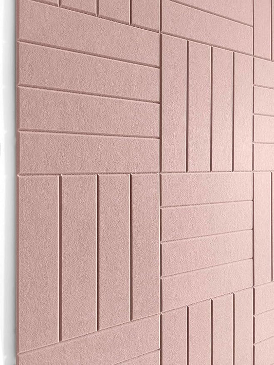 DECORITA Felt Bulletin Board Tiles | Modern Cork Board Alternative | Large Cork Boards for Walls | Aesthetic Felt Wall Panels for Office & Home Decor | Pinboard & Photo Board (12-Pack) | Pink