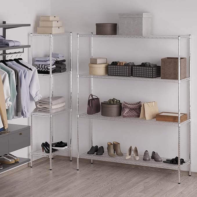 Regal Altair 18" Deep x 60" Wide x 74" Height Wire Shelving Kit | 4-Tier | NSF Commercial Storage Rack Unit