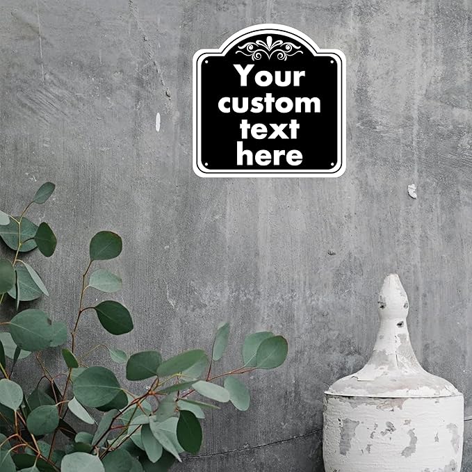 Custom Sign, Custom Indoor/Outdoor Decorative Sign，Aluminum Weatherproof Metal Sign Multiple Sizes, Customize for Office, Business, Workplace, office, Home, Delivery Signs