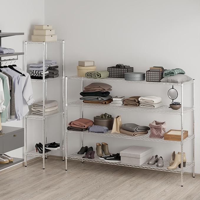 Regal Altair 21" Deep x 72" Wide x 54" Height Wire Shelving Kit | 4-Tier | NSF Commercial Storage Rack Unit