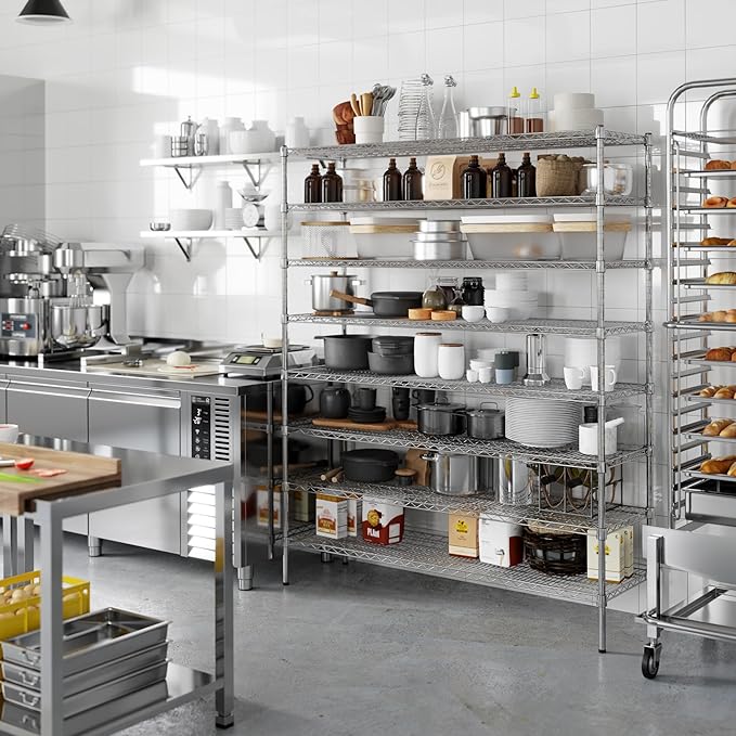 Regal Altair 18" Deep x 60" Wide x 74" Height Wire Shelving Kit | 8-Tier | NSF Commercial Storage Rack Unit