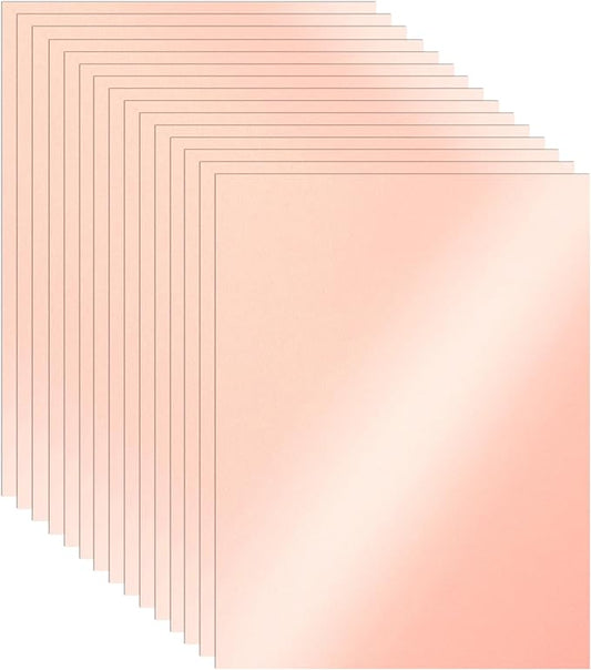 100 Sheets Pink Shimmer Cardstock 8.5 x 11 Scrapbooking Paper, 92lb Heavyweight Glossy Paper Card Stock for DIY Making Cards, Wedding, Greeting Cards, Invitations, Party Decorations