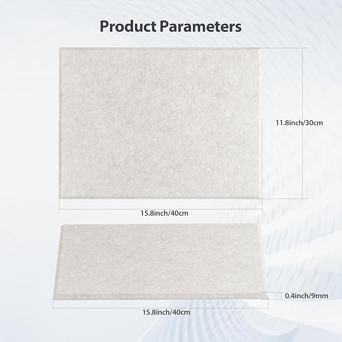 Amantech 12 Pack Acoustic Panels Self Adhesive Sound Proof Foam, High Density Sound Acoustic Panel, 16X12X0.4 Inch 4:3 Rectangle Panels in Home, Office, Reccording Room, Studio,and more(Beige)