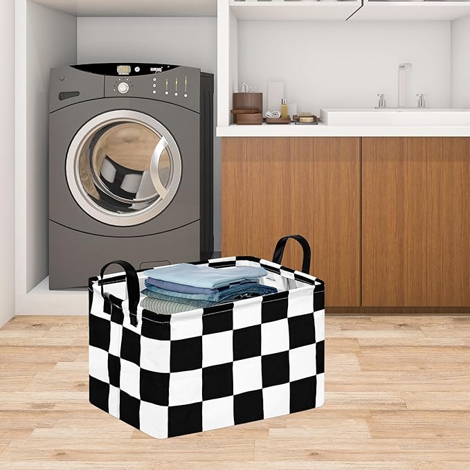 FUULOXE Storage Bin for Shelves Rectangle Closet Baskets Foldable Box with Handles, Gray Storage Bins, Storage Boxes for Home Office Car Dormroom