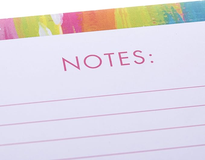Graphique Large Notepad, Brush Strokes – 6" x 8", Cute Notepad with 150 Tear-Off Sheets, Features the Word “Notes” on Every Page – Perfect for Note Taking, List Making, and More