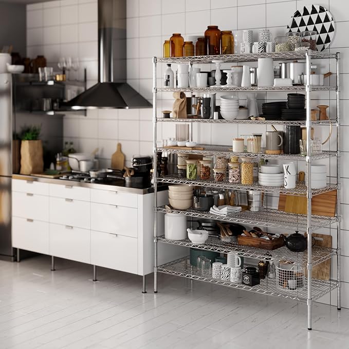 Regal Altair 21" Deep x 54" Wide x 74" Height Wire Shelving Kit | 8-Tier | NSF Commercial Storage Rack Unit