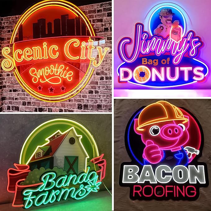 CIONAOR Custom Neon Sign, Custom LED Neon Sign Customizable for Business Salon Beauty Nail Studios Light Up Name Sign, Personalized Neon Light Suitable for Bar Bakeries Coffee Shop Decorations