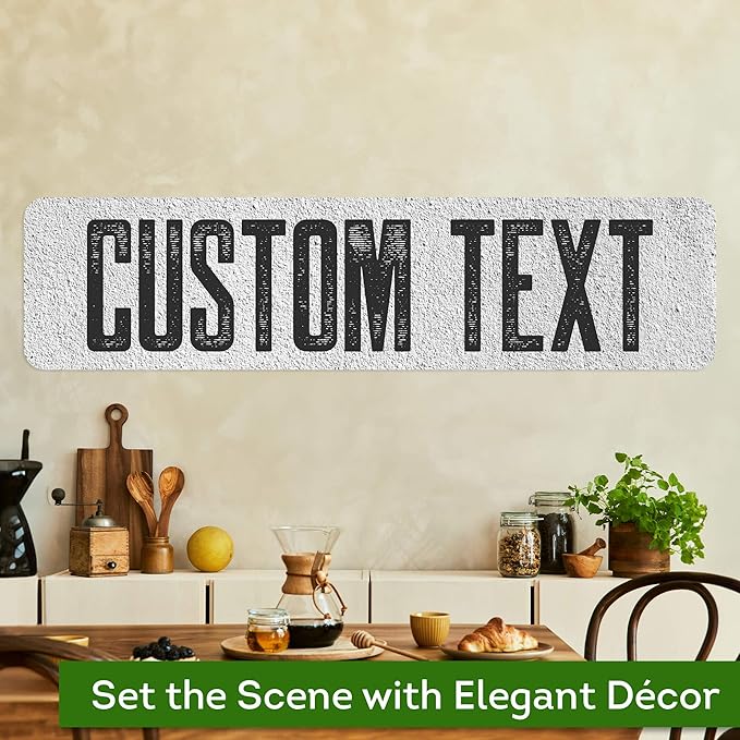 Custom Sign, Custom Street Sign, 11 Font Colors, 13 Font Styles, 4 Hole Options, 22 Sizes, 12x48 Inches, Rust Free DiBound, Fade Resistant, Made in USA by My Sign Center (Concrete)
