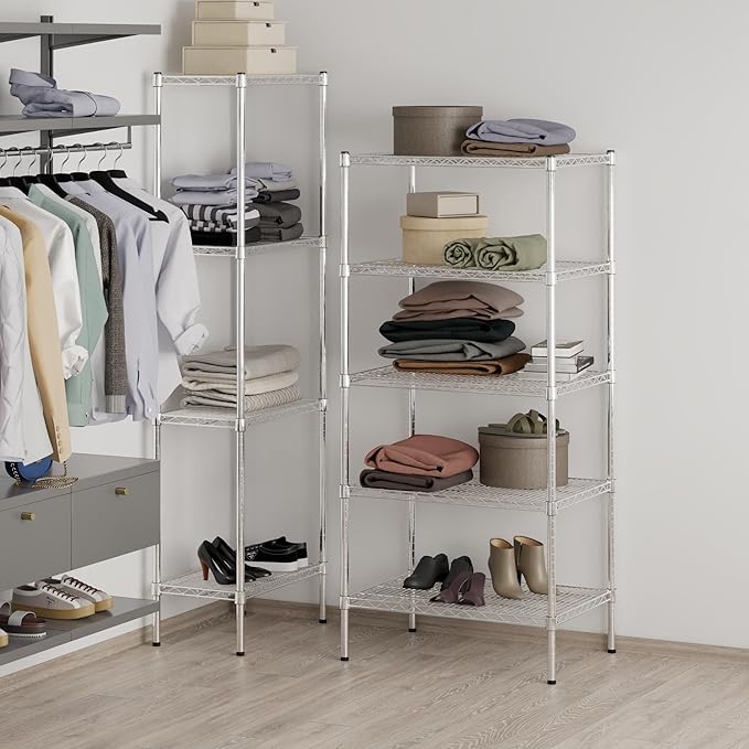 Regal Altair 21" Deep x 30" Wide x 64" Height Wire Shelving Kit | 5-Tier | NSF Commercial Storage Rack Unit