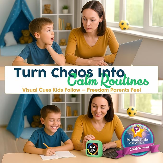 Digital Visual Timer for Kids - Rechargeable 99 Min Timer - Focus & Smoother Routines - Visual Timer for Classroom, ADHD Autism Toddler Support - Daily Use at Home, Therapy or School