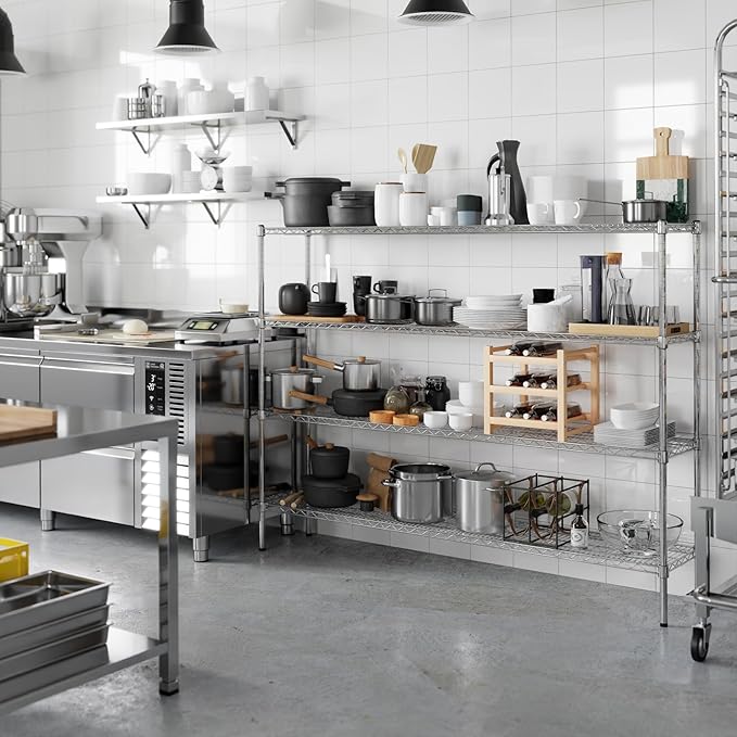 Regal Altair 14" Deep x 72" Wide x 54" Height Wire Shelving Kit | 4-Tier | NSF Commercial Storage Rack Unit