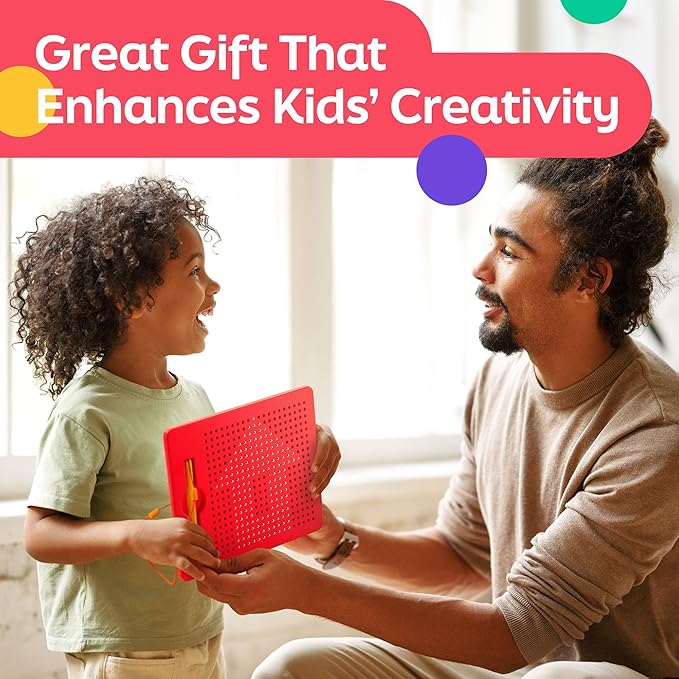 AYNAT FUN Magnetic Drawing Board for Kids & Toddlers with Beads and Magnet Stylus Pen - Magnetic Tablet Toy for Airplane & Car Ride Activities for Kids