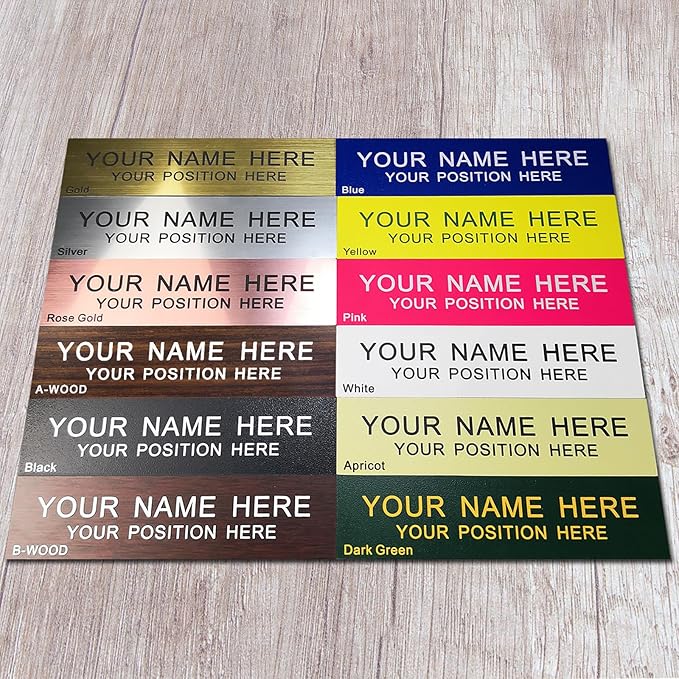 Personalized Office Name Plate 2"x10" Customize Wall Door Sign NamePlate Adhesive back