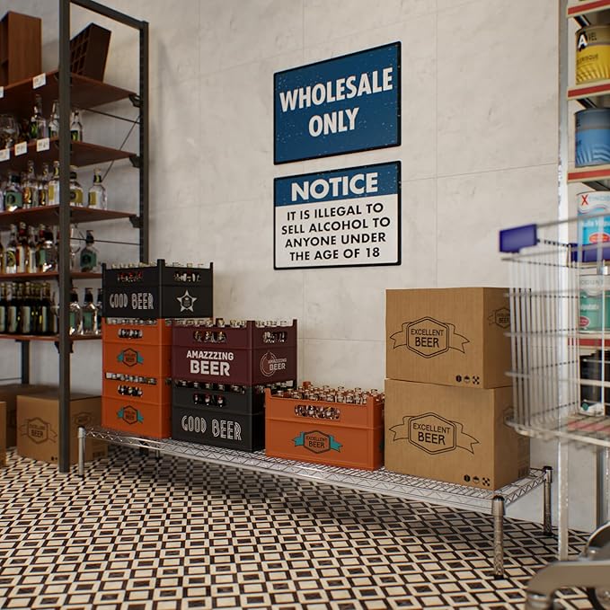 Regal Altair 18" Deep x 72" Wide x 8" Height Wire Shelving Kit | 1-Tier | NSF Commercial Storage Rack Unit