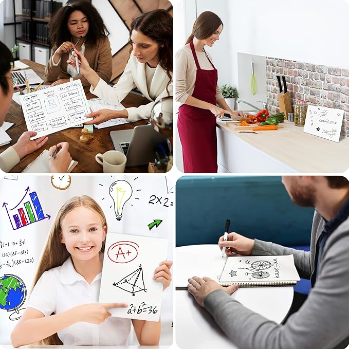 Board Geeks Mini Dry Erase Board for Kids, 3-Pack - 9x12-Inch Small White Boards for Students and Teachers - Double-Sided, Portable, and Easy-to-Clean Writing Boards for Classroom, Office, or Home