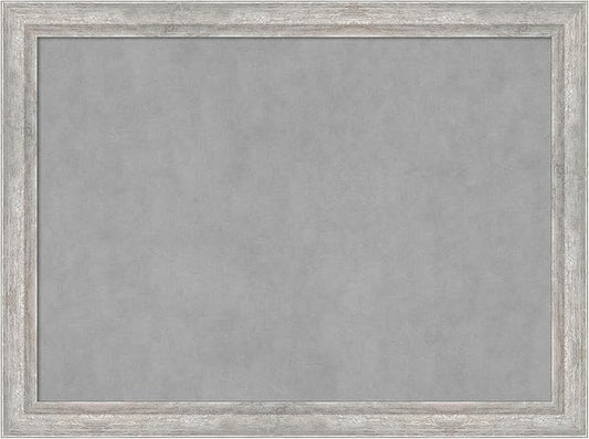 Amanti Art Silver Framed Magnetic Board 23x31 Medium Vision Board for use with Magnets, 100% Metal Sheet to Display Items as Office Decor or for Home Organization in mudroom, Kitchen or Kids Room