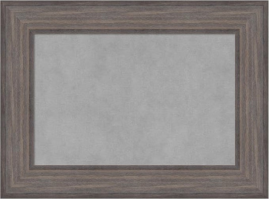 Amanti Art Grey Framed Magnetic Board 17x23 Small Vision Board for use with Magnets, 100% Metal Sheet to Display Items as Office Decor or for Home Organization in mudroom, Kitchen or Kids Room