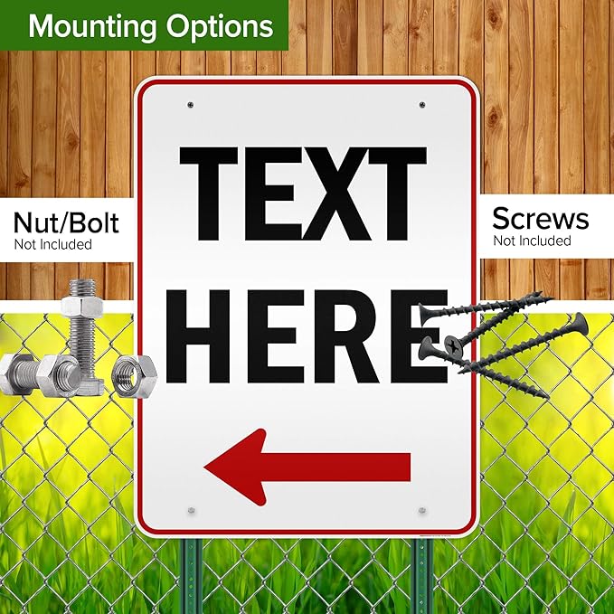 My Sign Center Custom Arrow Sign, Custom Directional Sign, Left Arrow Sign, 36x48 Inches, Reflective, Rust Free DiBound, Fade Resistant, Made in USA