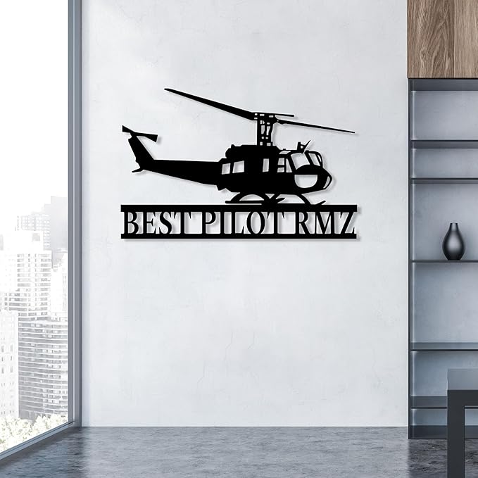 Personalized Metal Airplane Wall Art, Airplane Name Sign, Customized Pilot Name Sign, Airplane Hangar Sign Decor, Aviation Home Office Decor, Large Outdoor Decor, Pilot Gifts, Aircraft Lovers Gift
