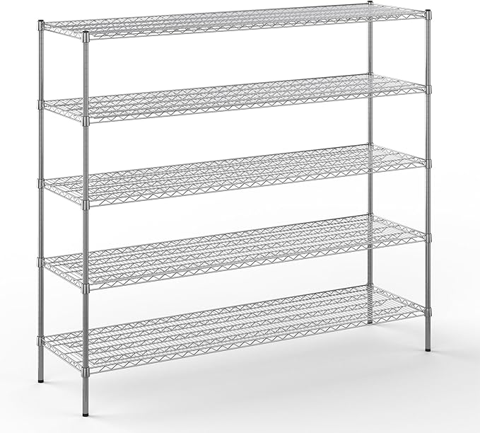 Regal Altair 21" Deep x 72" Wide x 64" Height Wire Shelving Kit | 5-Tier | NSF Commercial Storage Rack Unit