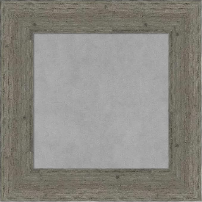 Amanti Art Grey Framed Magnetic Board 23x23 Small Vision Board for use with Magnets, 100% Metal Sheet to Display Items as Office Decor or for Home Organization in mudroom, Kitchen or Kids Room