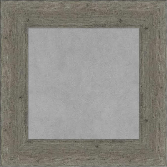 Amanti Art Grey Framed Magnetic Board 23x23 Small Vision Board for use with Magnets, 100% Metal Sheet to Display Items as Office Decor or for Home Organization in mudroom, Kitchen or Kids Room