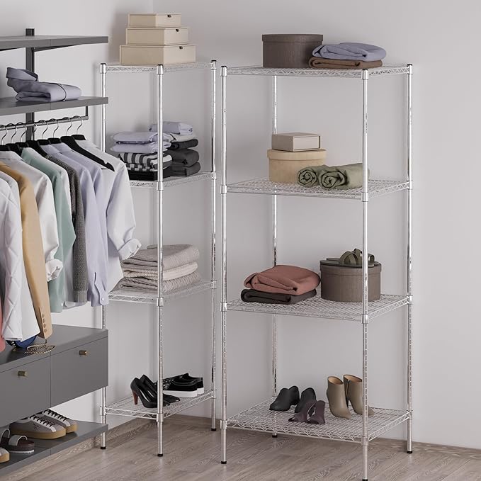 Regal Altair 24" Deep x 30" Wide x 74" Height Wire Shelving Kit | 4-Tier | NSF Commercial Storage Rack Unit