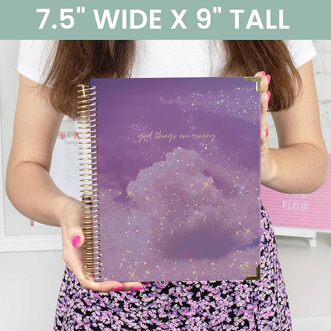 bloom daily planners 2026 Hardcover Calendar Year Goal & Vision Planner (January to December) - Monthly & Weekly Agenda Organizer - 7.5" x 9" - Good Things Are Coming