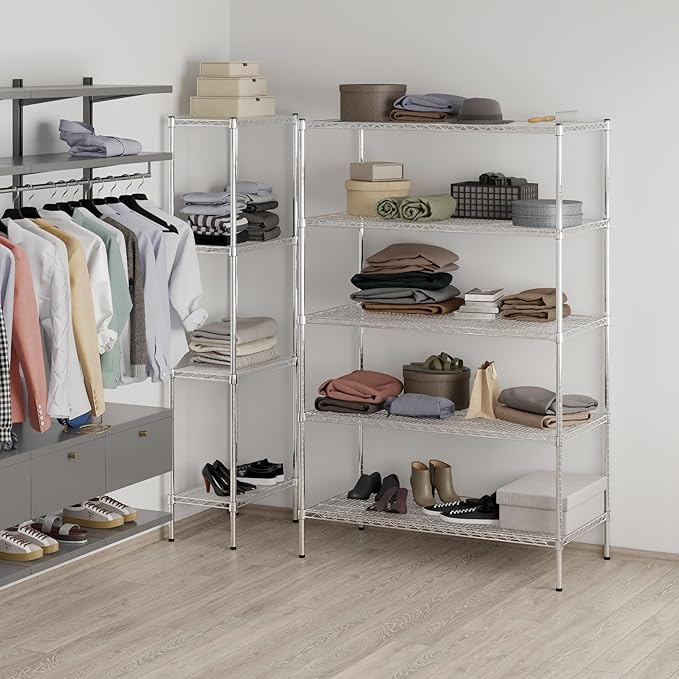 Regal Altair 24" Deep x 48" Wide x 74" Height Wire Shelving Kit | 5-Tier | NSF Commercial Storage Rack Unit