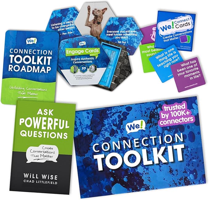 We! Connection Toolkit - Conversation Cards, Group Cohesion Deck, Icebreaker Book & Team Building Games/Activities for Work, Class & Events – Group Engagement Kit for Meaningful Connections
