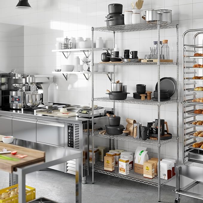 Regal Altair 21" Deep x 42" Wide x 86" Height Wire Shelving Kit | 5-Tier | NSF Commercial Storage Rack Unit