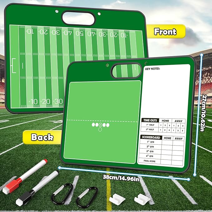 Torlam Magnetic Dry Erase Coach Board, Baseball, Soccer, Football, Basketball Coaching Clipboard