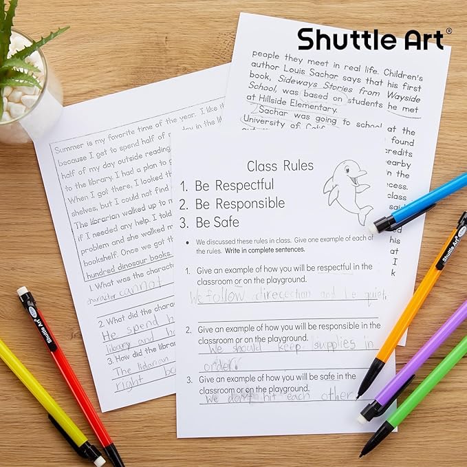 Shuttle Art Mechanical Pencils, 210 Pack Bulk Mechanical Pencils 0.7mm Medium Point, HB #2 Lead, Assorted Barrels, Office School Supplies