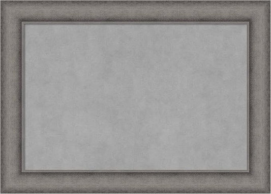 Amanti Art Grey Framed Magnetic Board 20x28 Medium Vision Board for use with Magnets, 100% Metal Sheet to Display Items as Office Decor or for Home Organization in mudroom, Kitchen or Kids Room