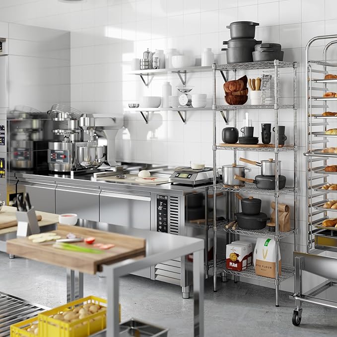 Regal Altair 14" Deep x 24" Wide x 74" Height Wire Shelving Kit | 6-Tier | NSF Commercial Storage Rack Unit