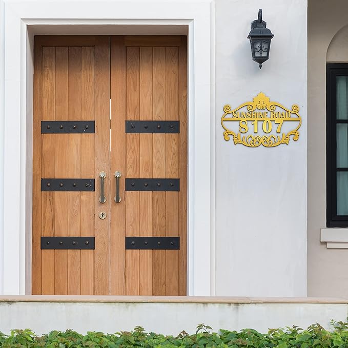 Personalized Vintage Styling Metal House Numbers for Outside - Custom Metal Address Sign - Address Numbers for House - Address Plaque - Housewarming Gift New Home