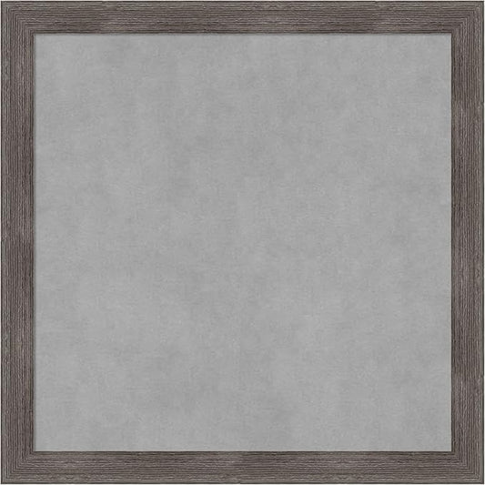 Amanti Art Grey Framed Magnetic Board 23x23 Medium Vision Board for use with Magnets, 100% Metal Sheet to Display Items as Office Decor or for Home Organization in mudroom, Kitchen or Kids Room