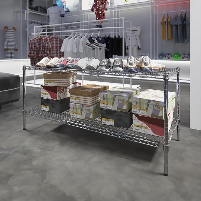 Regal Altair 24" Deep x 60" Wide x 27" Height Wire Shelving Kit | 2-Tier | NSF Commercial Storage Rack Unit