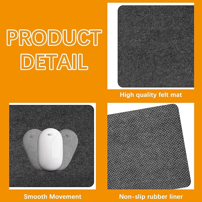 Large Felt Desk mat, 40''x16'' with Non-Slip Full Desk Mouse Pad,Office Computer Desk for Keyboard Mat,Felt Desk Mat for Desk Pad Protector（100x40cm）