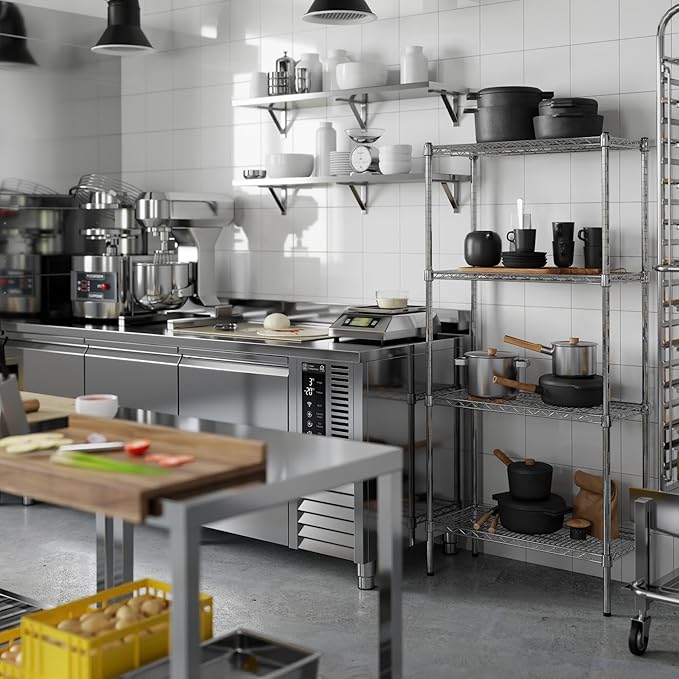 Regal Altair 14" Deep x 30" Wide x 64" Height Wire Shelving Kit | 4-Tier | NSF Commercial Storage Rack Unit